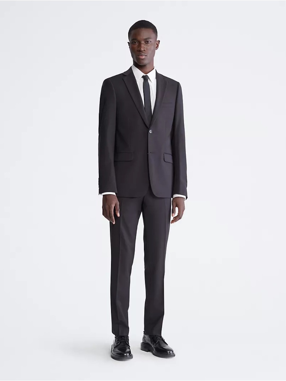 Calvin Klein size 42 R Men's Black Two-Piece Suit Classic Single-Breasted Blazer